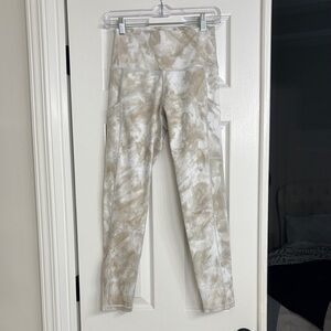 Stylish Beige and White Women's Leggings